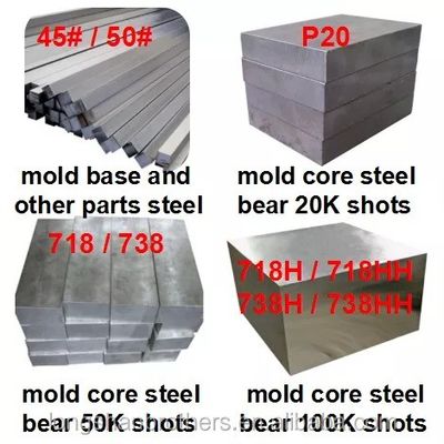 ความแม่นยํา blowout molding Mold สําหรับขวดพลาสติก 250000-300000 shot อายุของ Mold